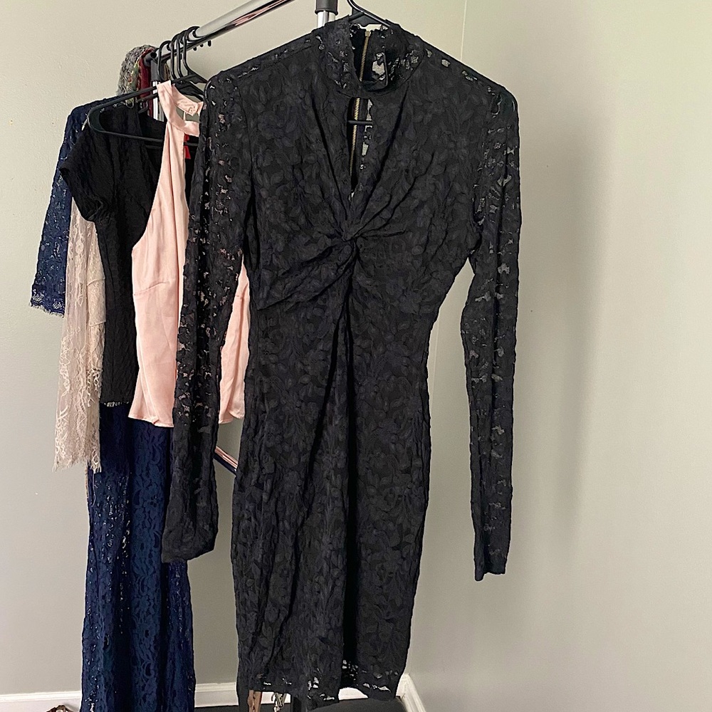 Long sleeve lace Cocktail Dress